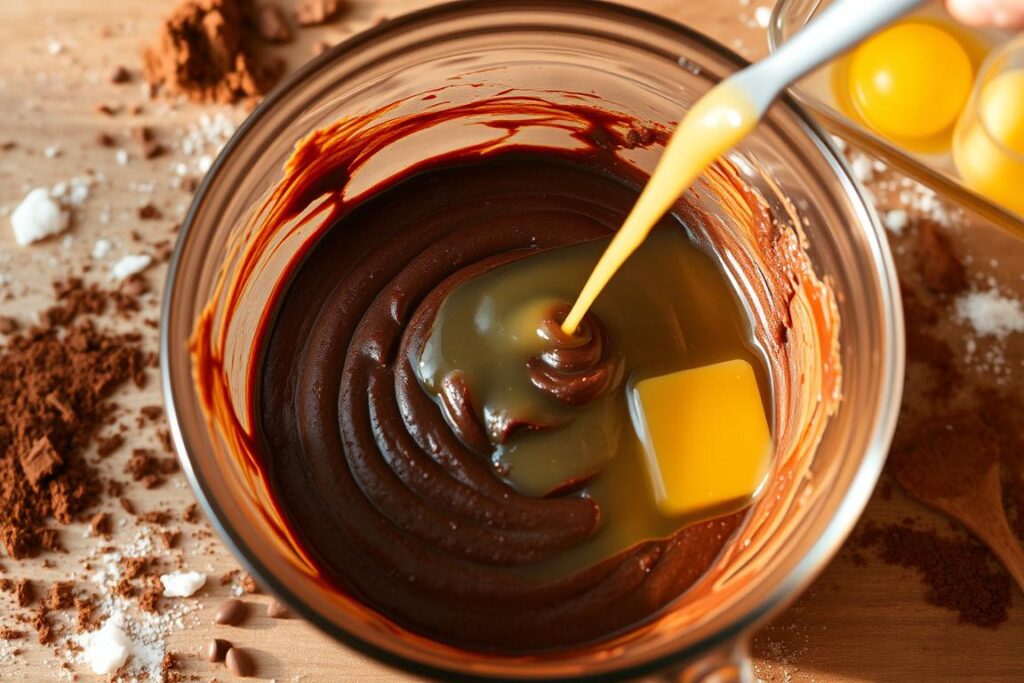 Extra Butter in Brownies Baking Process Extra Butter in Brownies Baking Process