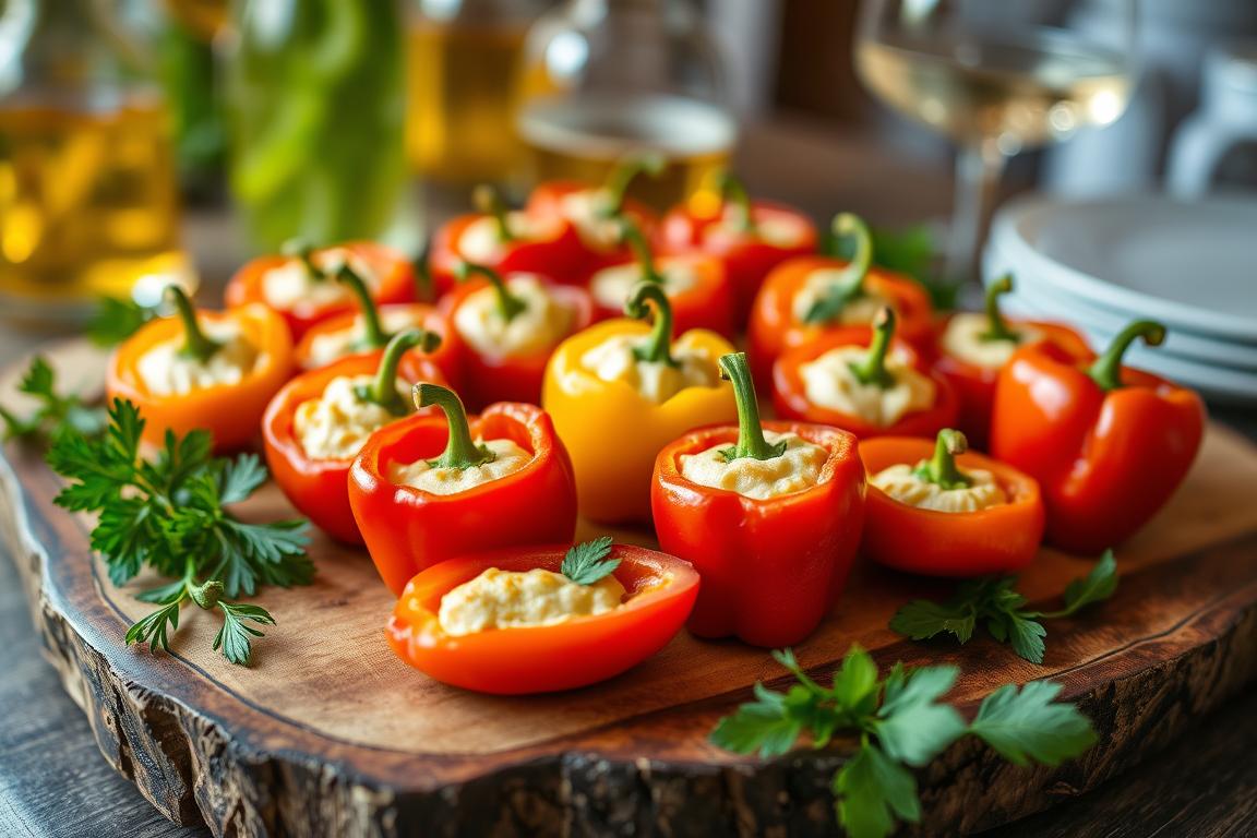 cream cheese stuffed peppers​
